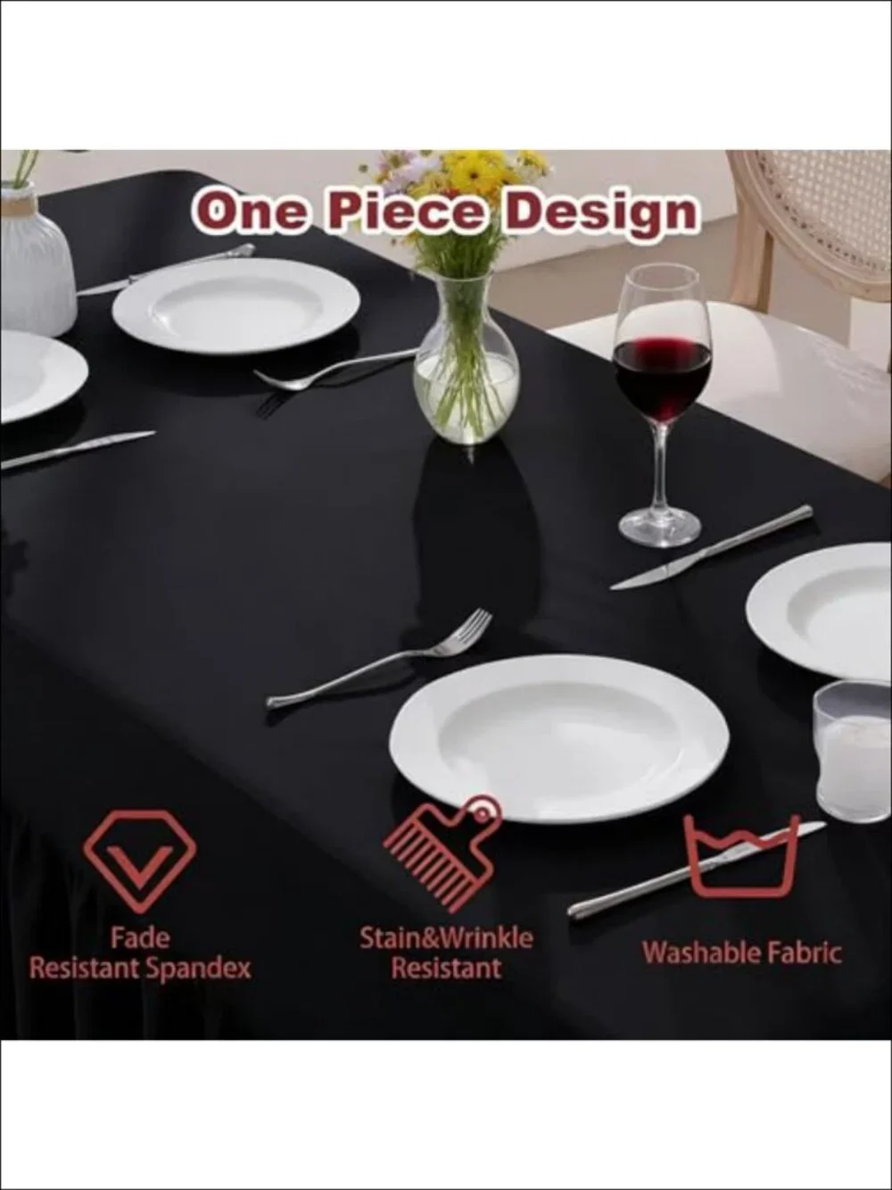 5 Pack Spandex Tablecloths 6ft Rectangle Fitted Covers